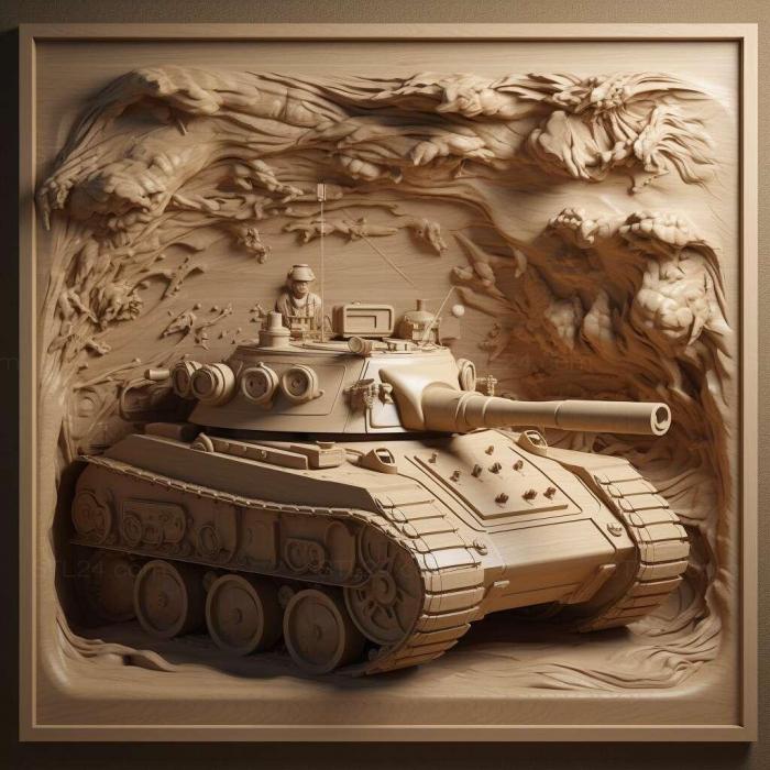 Игры (Будущие танки 3, GAMES_12263) 3D модель для ЧПУ станка